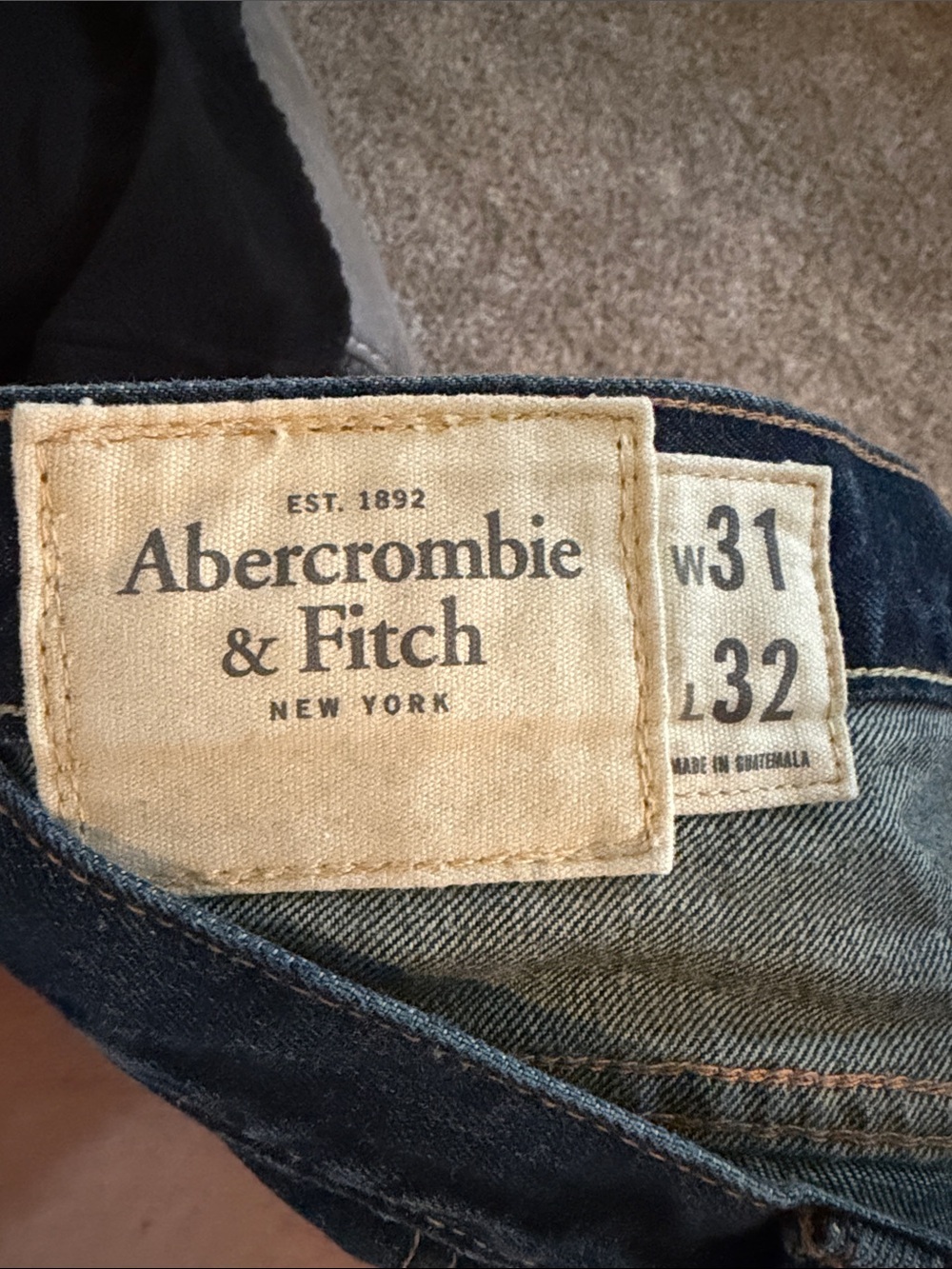 Abercrombie & Fitch Indigo Straight Men’s Jeans 31x32 - Picture 4 of 4